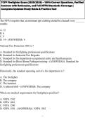 TCFP Firefighter Exam &lpar;2025&sol;2026&rpar; &ndash; 100&percnt; Correct Questions&comma; Verified Answers with Rationales&comma; and Full NFPA Standards Coverage &vert; Complete Updated Study Guide & Practice Test