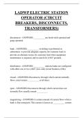 LADWP ELECTRIC STATION OPERATOR &lpar;CIRCUIT BREAKERS&comma; DISCONNECTS&comma; TRANSFORMERS&rpar;QUESTIONS AND ANSWERS 2026  