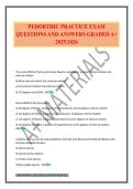 PEDORTHIC PRACTICE EXAM QUESTIONS AND ANSWERS GRADED A&plus; 2025&sol;2026