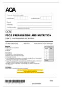 2025 AQA GCSE FOOD PREPARATION AND NUTRITION Paper 1   Food Preparation and Nutrition   Question Paper & Mark Scheme &lpar;Merged&rpar; June 2025 &lbrack;VERIFIED&rsqb; 