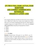 CFI FMVA Exam Questions & Answers 2026&colon; Complete Financial Modeling Certification Prep