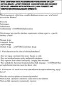 WGU C175&sol;D426 DATA MANAGEMENT FOUNDATIONS OA EXAM ACTUAL EXAM 2 LATEST VERSIONS 300 QUESTIONS AND CORRECT DETAILED ANSWERS WITH RATIONALES &lpar;100&percnt; CORRECT AND VERIFIED ANSWERS&rpar;&vert;ALREADY GRADED A&plus;