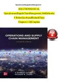 Solution Manual For Operations and Supply Chain Management&comma; 16th Edition by F&period; Robert Jacobs and Richard Chase&comma; Verified Chapters 1 - 22 Latest Version Update