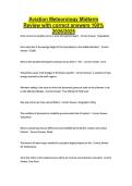 Aviation Meteorology Midterm Review with correct answers 100&percnt; 2026&sol;2025