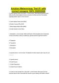 Aviation Meteorology Test &num;1 with correct answers 100&percnt; 2025&sol;2026