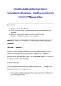 NSG430 Adult Health Nursing II Exam 1 Comprehensive Study Guide &vert; Grand Canyon University &vert; 2026&sol;2027 Mastery Update