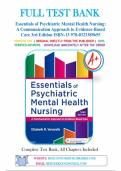 Test Bank for Essentials of Psychiatric Mental Health Nursing&comma; 3rd Edition by Elizabeth M&period; Varcarolis 9780323389655&comma; All Chapters 1-28