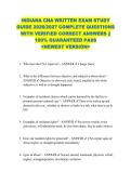 INDIANA CNA WRITTEN EXAM STUDY  GUIDE 2026&sol;2027 COMPLETE QUESTIONS  WITH VERIFIED CORRECT ANSWERS &vert;&vert;  100&percnt; GUARANTEED PASS  <NEWEST VERSION> 