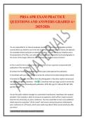 PRSA APR EXAM PRACTICE QUESTIONS AND ANSWERS GRADED A&plus; 2025&sol;2026