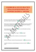 COLIBRI REAL ESTATE PRACTICE FINAL EXAM QUESTIONS AND ANSWERS GRADED A&plus; 2025&sol;2026