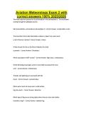 Aviation Meteorology Exam 2 with correct answers 100&percnt; 2025&sol;2026