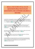 ROLE AND SCOPE FINAL EXAM QUESTIONS PRACTICE EXAM QUESTIONS AND ANSWERS GRADED A&plus; 2025&sol;2026