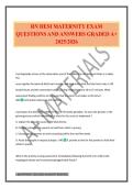 RN HESI MATERNITY EXAM QUESTIONS AND ANSWERS GRADED A&plus; 2025&sol;2026