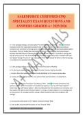SALESFORCE CERTIFIED CPQ SPECIALIST EXAM QUESTIONS AND ANSWERS GRADED A&plus; 2025&sol;2026