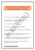 SAFE 412 EXAM 1 QUESTIONS AND ANSWERS GRADED A&plus; 2025&sol;2026