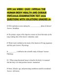 HPR 205 WEEK 1 QUIZ 1 HPR205 THE HUMAN BODY HEALTH AND DISEASE HWC2102A EXAMINATION TEST 2026 QUESTIONS WITH SOLUTIONS GRADED A&plus;