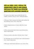 HPR 205 WEEK 1 QUIZ 1 HPR205 THE HUMAN BODY HEALTH AND DISEASE HWC2102A TEST BANK 2026 UPDATED QUESTIONS WITH ANSWERS GRADED A&plus;