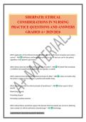 SHERPATH&colon; ETHICAL CONSIDERATIONS IN NURSING PRACTICE QUESTIONS AND ANSWERS GRADED A&plus; 2025&sol;2026
