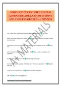 SERVICENOW CERTIFIED SYSTEM ADMINISTRATOR EXAM QUESTIONS AND ANSWERS GRADED A&plus; 2025&sol;2026
