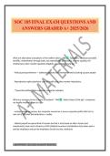 SOC 185 FINAL EXAM QUESTIONS AND ANSWERS GRADED A&plus; 2025&sol;2026
