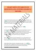 SMART SERVE ONTARIO EXAM QUESTIONS AND ANSWERS GRADED A&plus; 2025&sol;2026