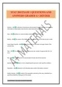 STAT 200 EXAM 1 QUESTIONS AND ANSWERS GRADED A&plus; 2025&sol;2026