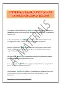 STRTP FINAL EXAM QUESTIONS AND ANSWERS GRADED A&plus; 2025&sol;2026