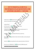STCW PERSONAL SURVIVAL TECHNIQUES EXAM QUESTIONS AND ANSWERS GRADED A&plus; 2025&sol;2026