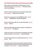 CFI FMVA Final Exam Q & As &lpar;Verified Answers&rpar; 2026