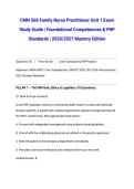 CMN 568 Family Nurse Practitioner Unit 1 Exam Study Guide &vert; Foundational Competencies & FNP Standards &vert; 2026&sol;2027 Mastery Edition