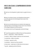 HSCO 506 EXAM 1 COMPREHENSIVE REVIEW GUIDE 2026