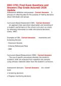 EDCI 3701 Final Exam Questions and Answers &lpar;Top Grade Assured&rpar; 2026 Update