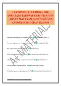 USA BOXING RULEBOOK - FOR OFFICIALS&rsquo; PATHWAY CERTIFICATION - RULES 21-42 EXAM QUESTIONS AND ANSWERS GRADED A&plus; 2025&sol;2026