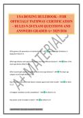 USA BOXING RULEBOOK - FOR OFFICIALS&rsquo; PATHWAY CERTIFICATION - RULES 9-20 EXAM QUESTIONS AND ANSWERS GRADED A&plus; 2025&sol;2026