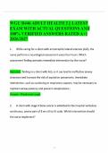 WGU D446 ADULT HEALTH 2 &vert;&vert; LATEST EXAM WITH ACTUAL QUESTIONS AND 100&percnt; VERIFIED ANSWERS RATED A&plus;&vert;&vert; 2026&sol;2027