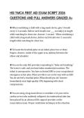 HSI YMCA FIRST AID EXAM SCRIPT 2026 QUESTIONS AND FULL ANSWERS GRADED A&plus;