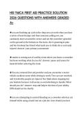 HSI YMCA FIRST AID PRACTICE SOLUTION 2026 QUESTIONS WITH ANSWERS GRADED A&plus;