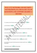 WGU C172 NETWORK AND SECURITY - FOUNDATIONS&semi; PA AND OA SET&period; EXAM QUESTIONS AND ANSWERS GRADED A&plus; 2025&sol;2026