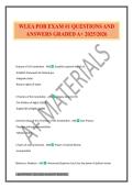 WLEA POB EXAM &num;1 QUESTIONS AND ANSWERS GRADED A&plus; 2025&sol;2026