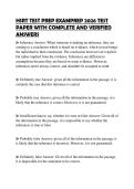 HSRT TEST PREP EXAMPREP 2026 TEST PAPER WITH COMPLETE AND VERIFIED ANSWERS