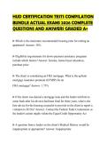 HUD CERTIFICATION TESTS COMPILATION BUNDLE ACTUAL EXAMS 2026 COMPLETE QUESTIONS AND ANSWERS GRADED A&plus;