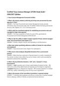 Certified Texas Contract Manager &lpar;CTCM&rpar; Study Guide &ndash; 2026&sol;2027 Syllabus