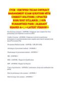 CTCM - Certified Texas Contract Management EXAM QUESTIONS WITH CORRECT SOLUTIONS&vert;&vert;UPDATED 2026&sol;2027 SYLLABUS&vert;&vert;100&percnt; GUARANTEED PASS&vert;&vert;ALREADY GRADED A&plus;&vert;&vert;<<LATEST VERSION>>