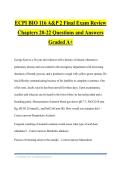 ECPI BIO 116 A&P 2 Final Exam Review Chapters 20-22 Questions and Answers Graded A&plus;