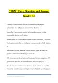 CAD201 Exam Questions and Answers Graded A&plus;