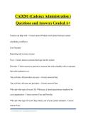 CAD201 &lpar;Cadence Administration &rpar; Questions and Answers Graded A&plus;