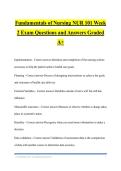 Fundamentals of Nursing NUR 101 Week 2 Exam Questions and Answers Graded A&plus;