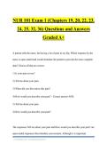NUR 101 Exam 1 &lpar;Chapters 19&comma; 20&comma; 22&comma; 23&comma; 24&comma; 25&comma; 32&comma; 36&rpar; Questions and Answers Graded A&plus;