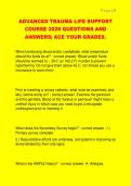 ADVANCED TRAUMA LIFE SUPPORT  COURSE 2026 QUESTIONS AND  ANSWERS&vert; ACE YOUR GRADES&period;