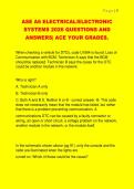 ASE A6 ELECTRICAL&sol;ELECTRONIC  SYSTEMS 2026 QUESTIONS AND  ANSWERS&vert; ACE YOUR GRADES&period;